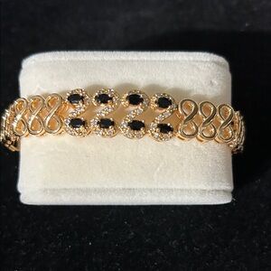 Gold and Black Infinity Bracelet